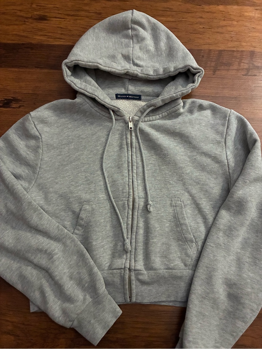 Grey Brandy melville crystal hoodie